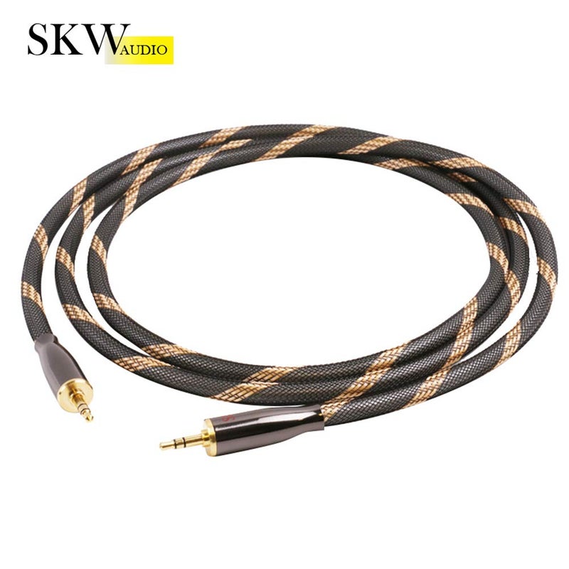 SKW Audiophiles High Gauge AUX Cable 3.5mm Male to Male Jack Cable with Diameter 6.8mm Stereo Audio Cable 6.5ft(2m) - Image 2